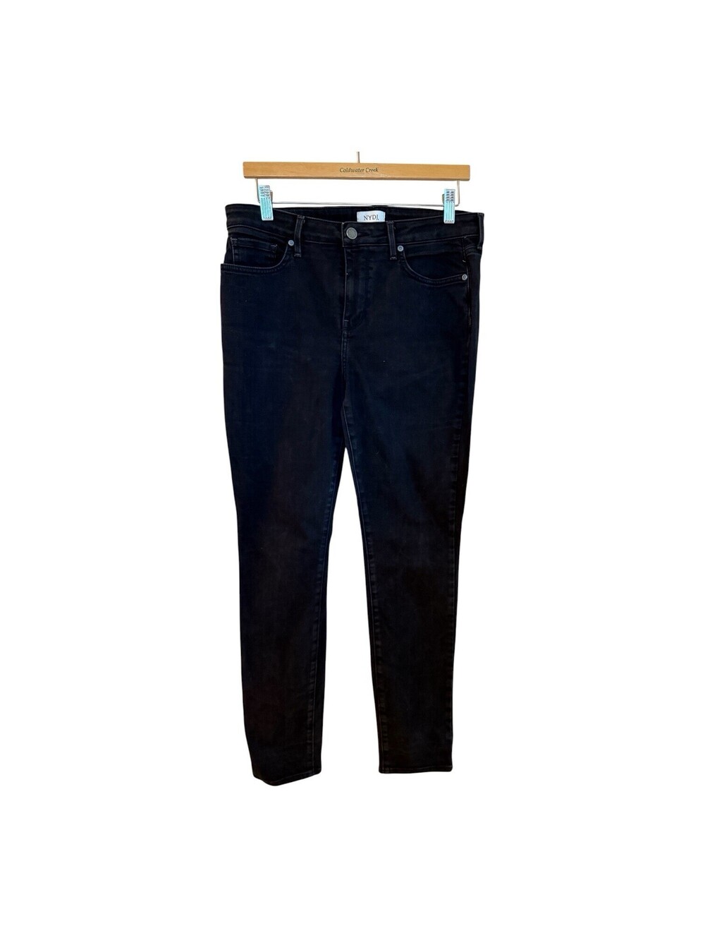 NYDJ Black Denim Jeans Straight Leg Sz.8